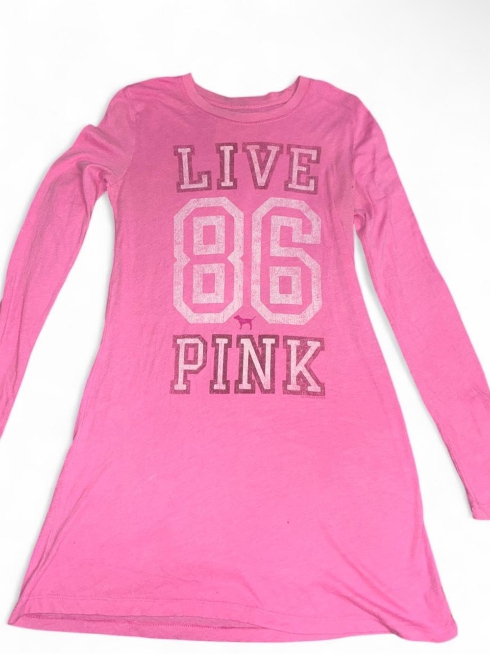 Y2K VS Pink 2008 long sleeve sleep dress